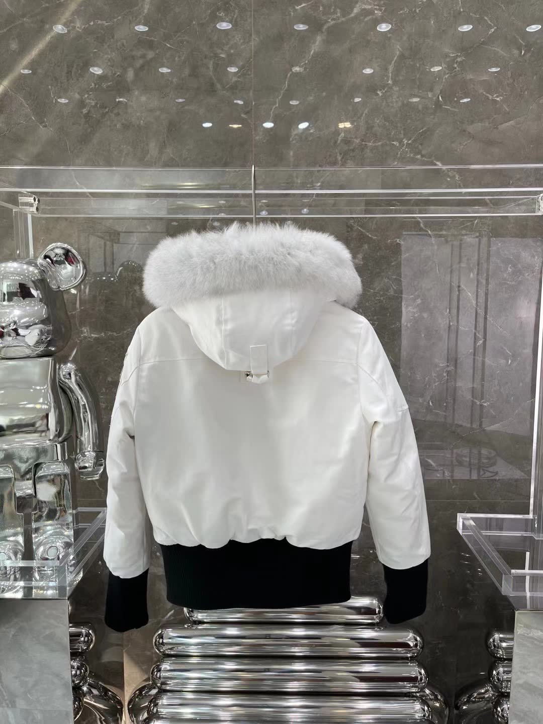 Moose Knuckles Fur-Trim Hooded Bomber Jacket Moose Knuckles Fur-Trim Hooded Bomber Jacket